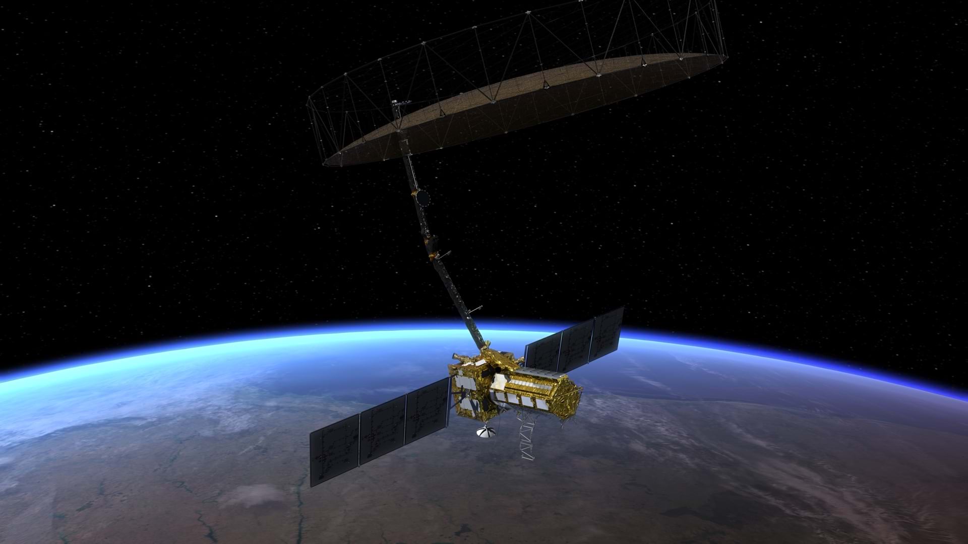 NISAR satellite artist rendering