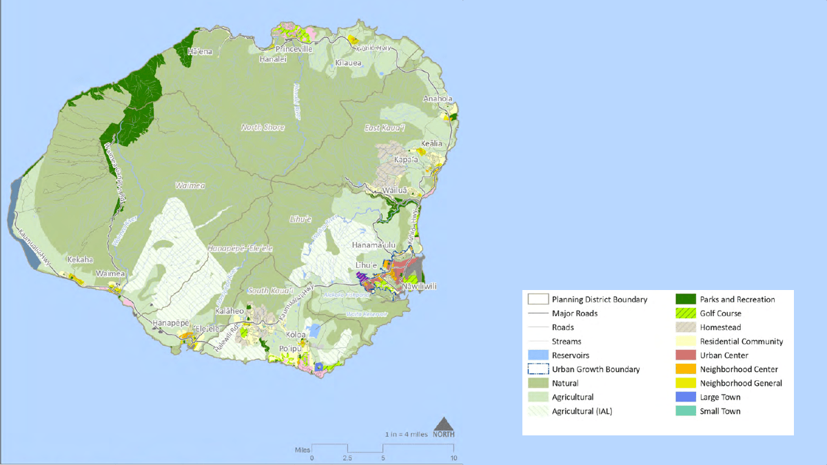 land use map from the Kauai General Plan