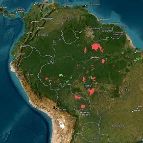 Map of Brazil show data on the carbon credit business