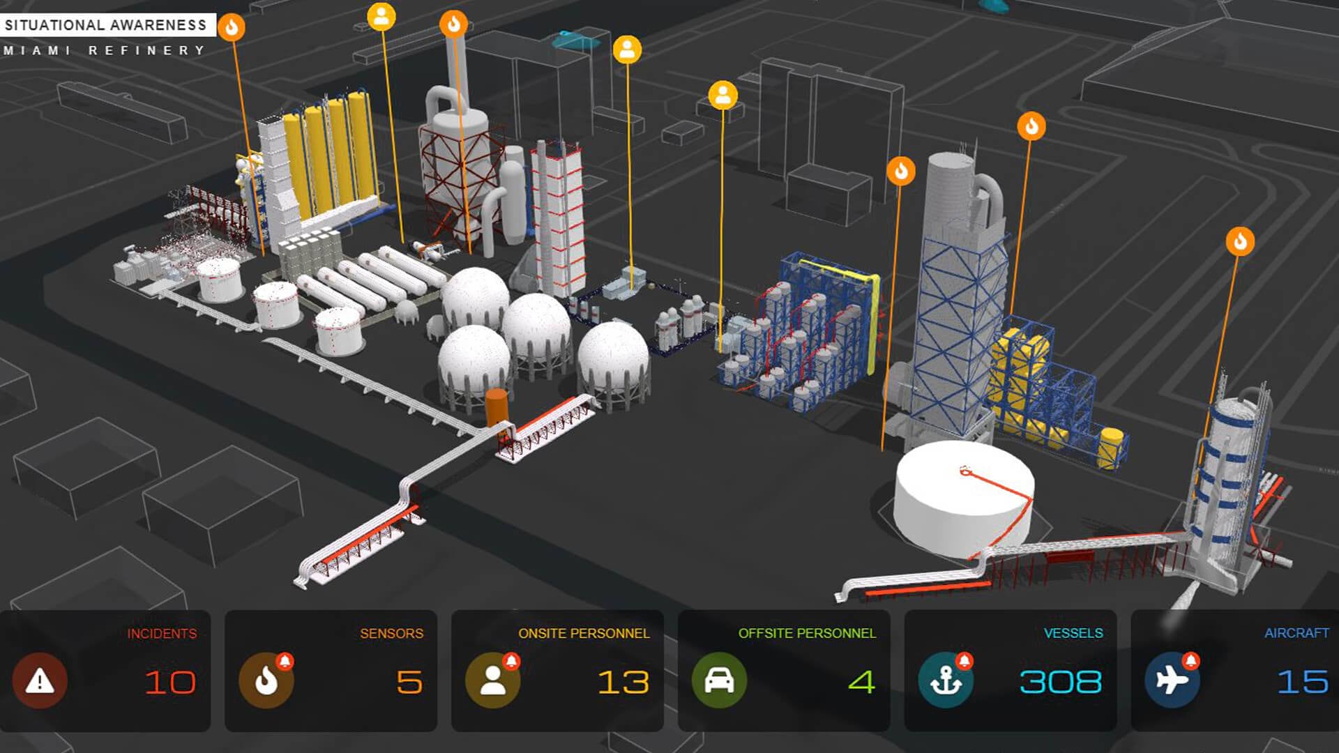 A 3D model of a manufacturing plant signifies a form of spatial thinking in business