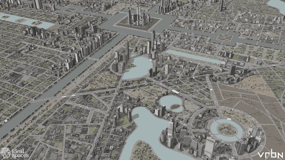 Utopian Disruption features modern architecture and infrastructure