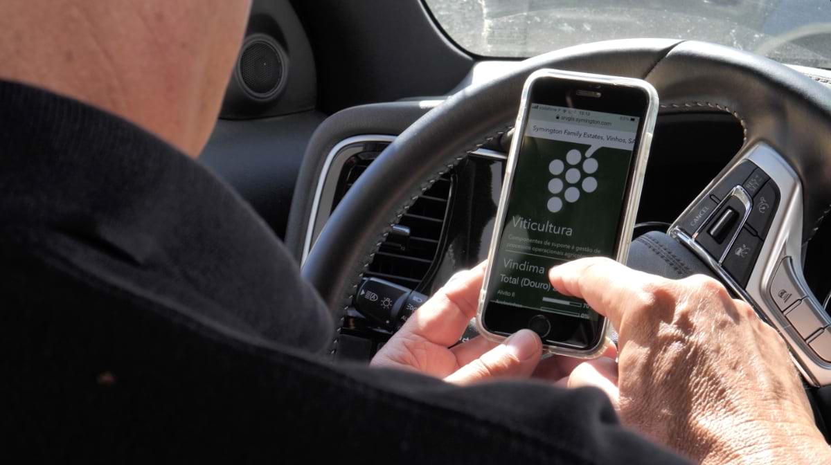 Phone app in car