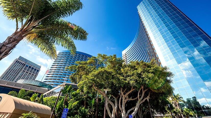 A Marriott property in San Diego, two glass-facade towers