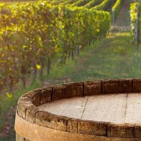 A barrel used by wine growers A barrel used by wine growers