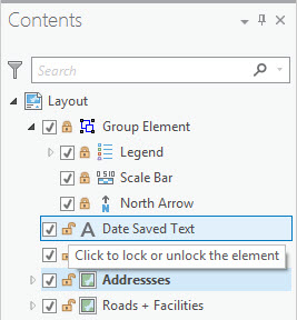 Lock or unlock the element