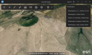 Locator suggestions in ArcGIS Earth