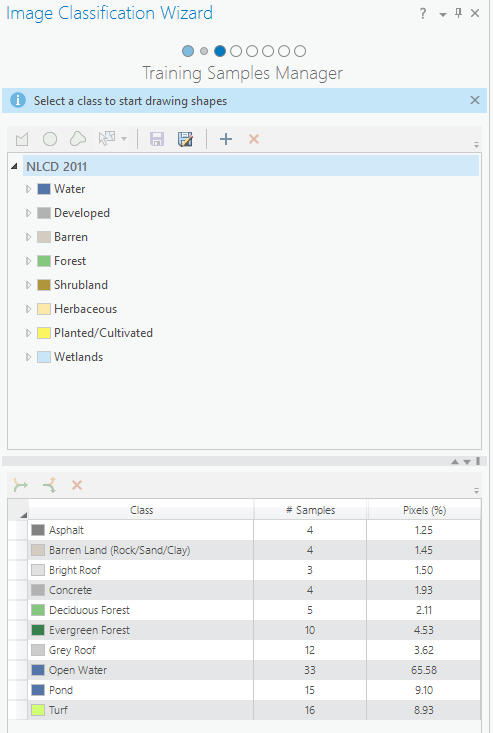 Training Samples Manager page