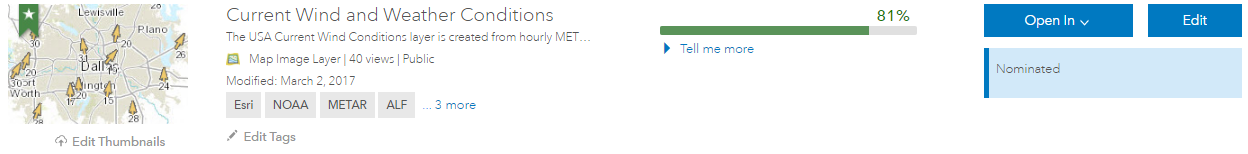 Item Has Been Nominated