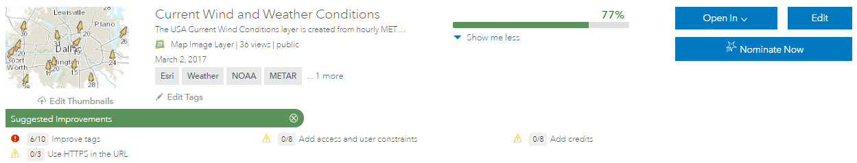 Item Not Yet Nominated Tell Me More