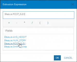 Extrusion Expression Dialog