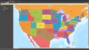 Default style of the added map layers