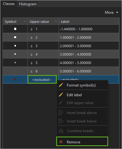 Remove excluded symbol class
