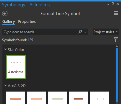 Custom symbol in the symbol gallery