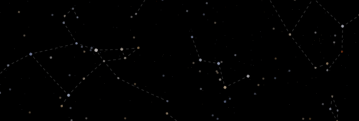 Map with asterism lines