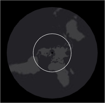 Noth Pole Stereographic projection