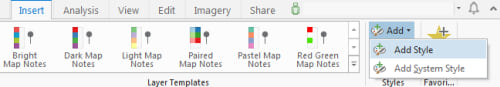 ArcGIS Pro Insert tab