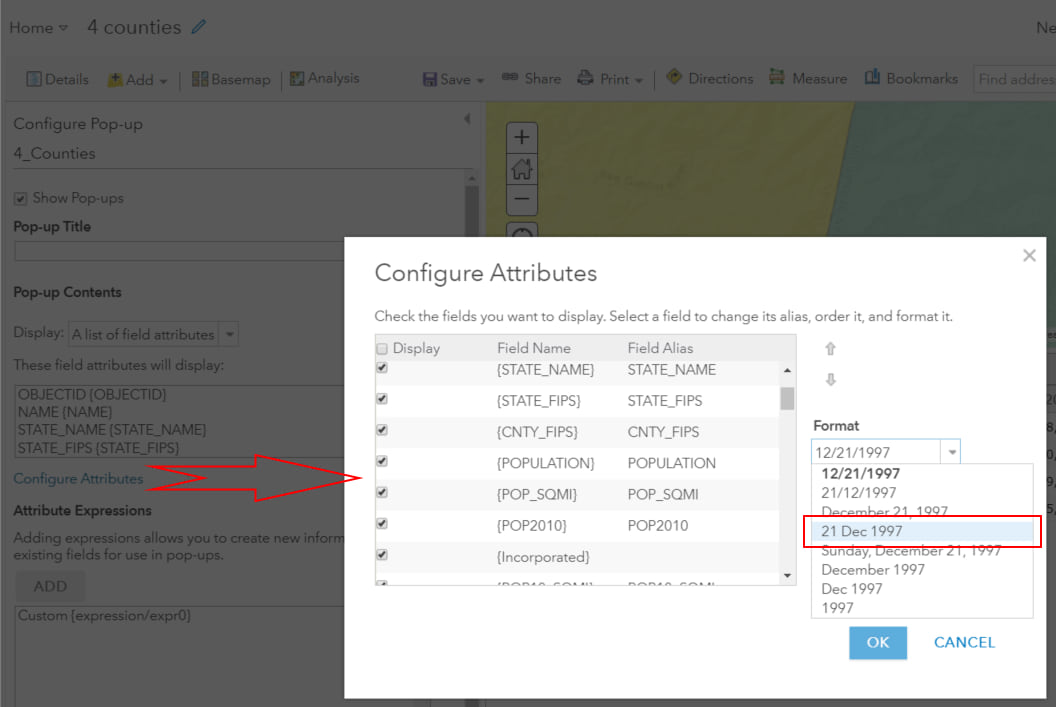 Proper Date format in Configure Popup