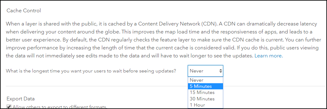 Cache Control Setting