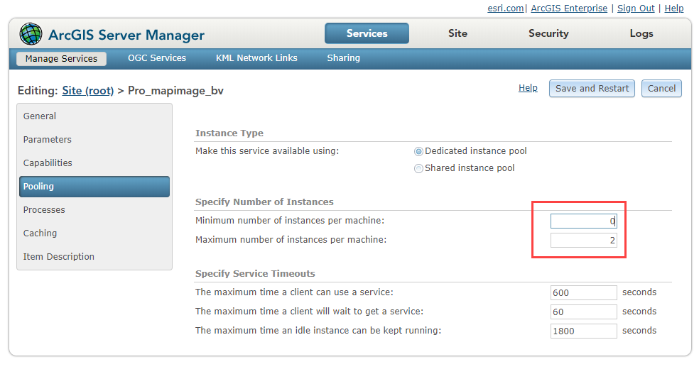 Setting minimum instances to zero