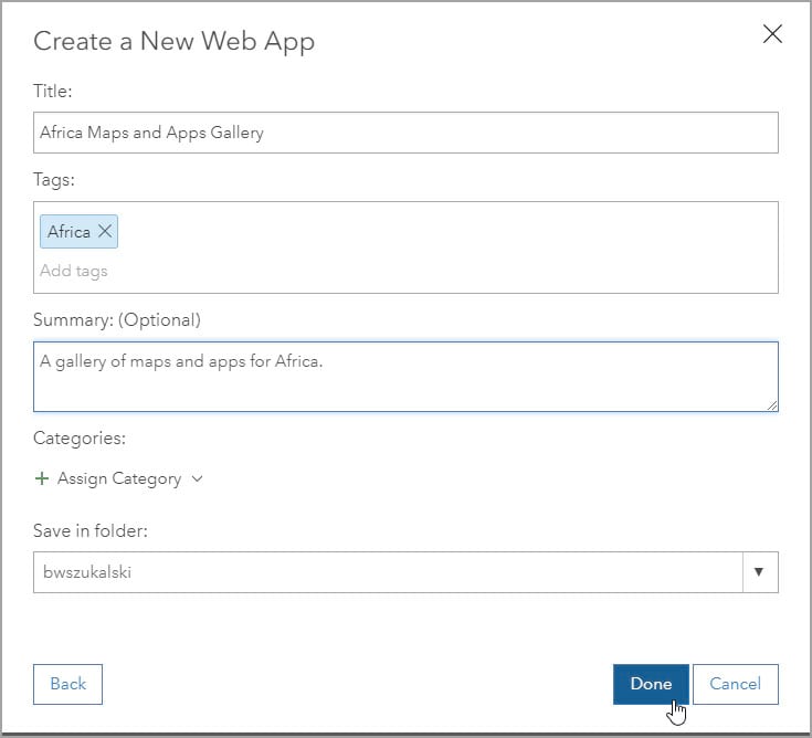 Create a New Web App