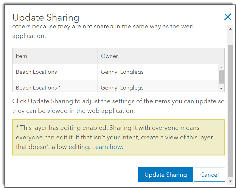 Sharing Editable Layers