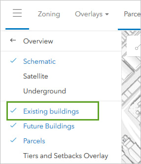 Turning off the Existing Buildings layer