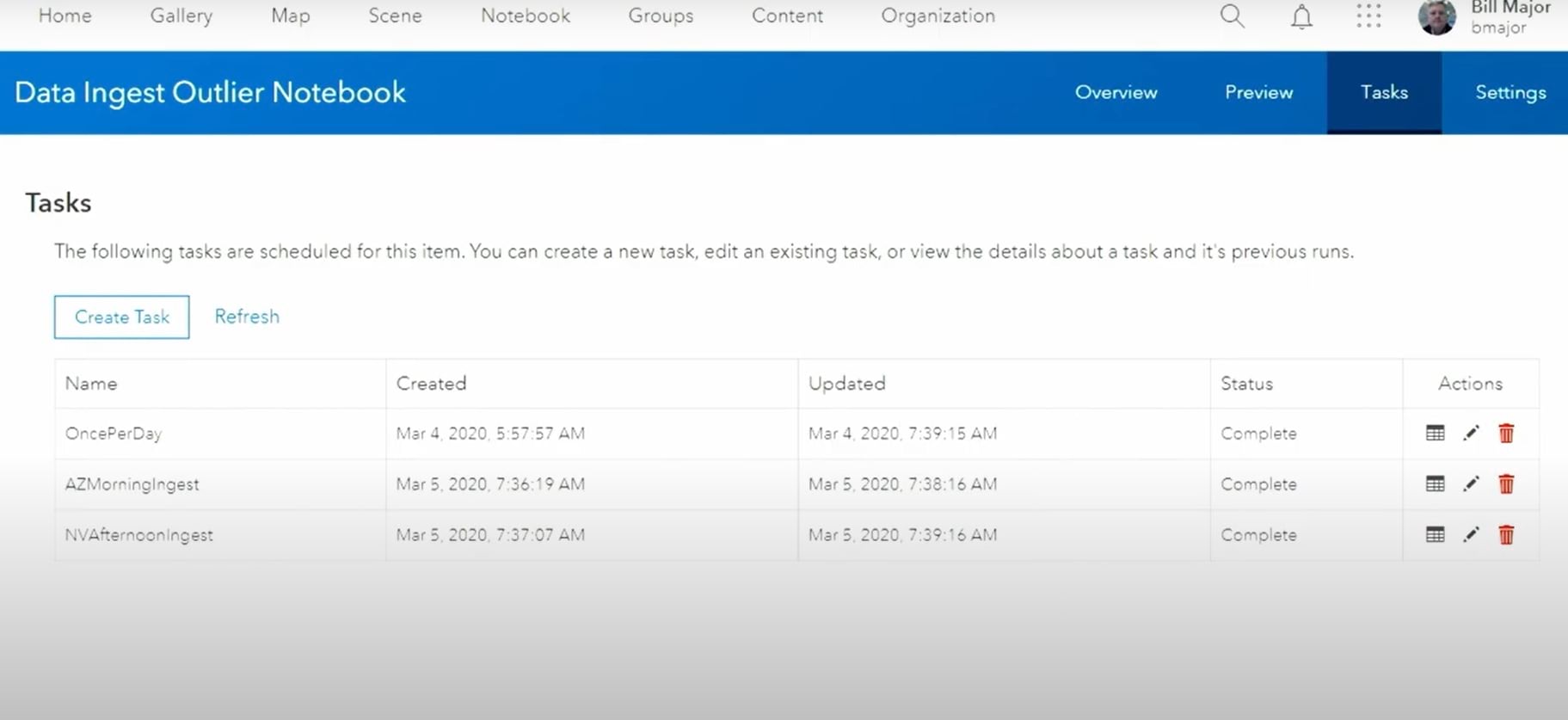Scheduling UI in ArcGIS Notebooks