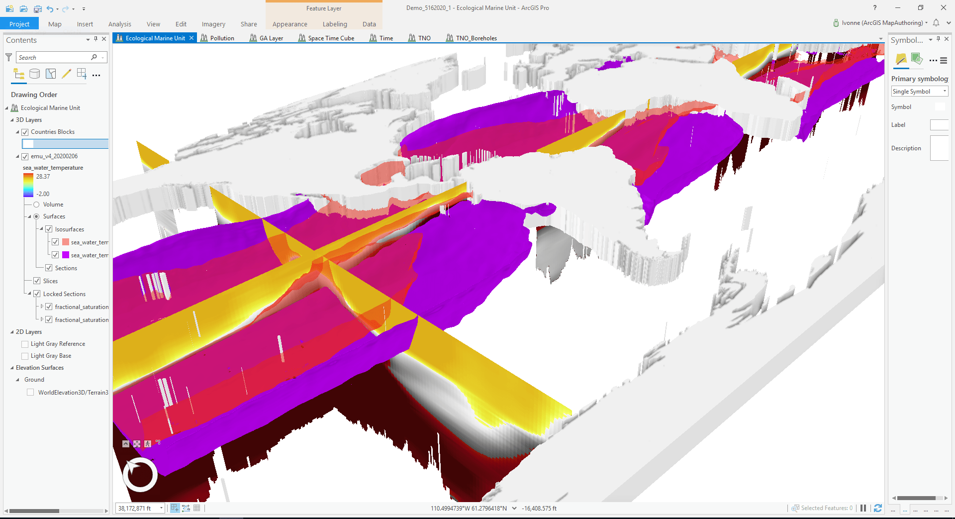 Ecological Marine Unit surfaces