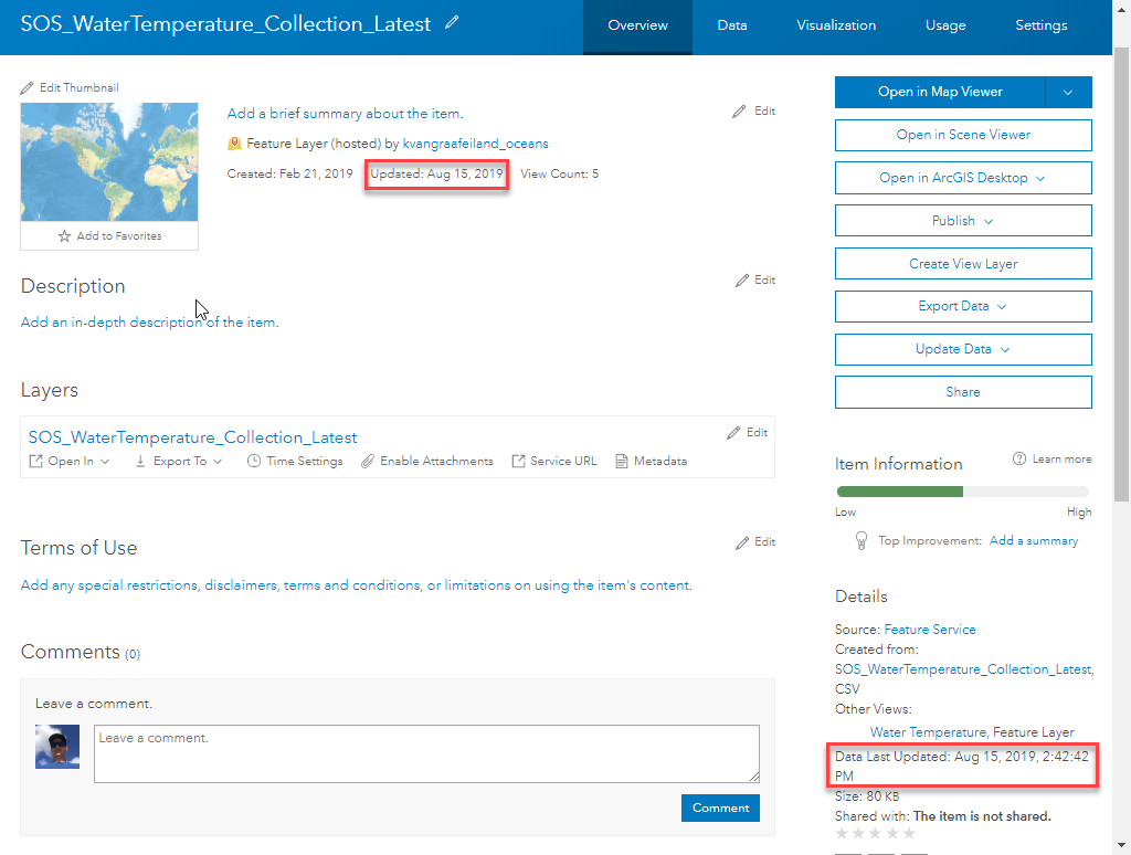 Updated Content Item