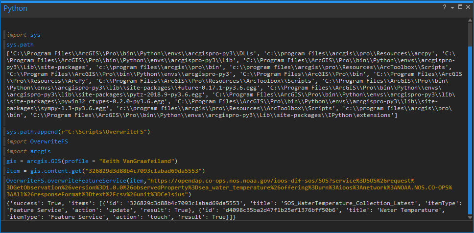 Running Script from ArcGIS Pro Python Command Line