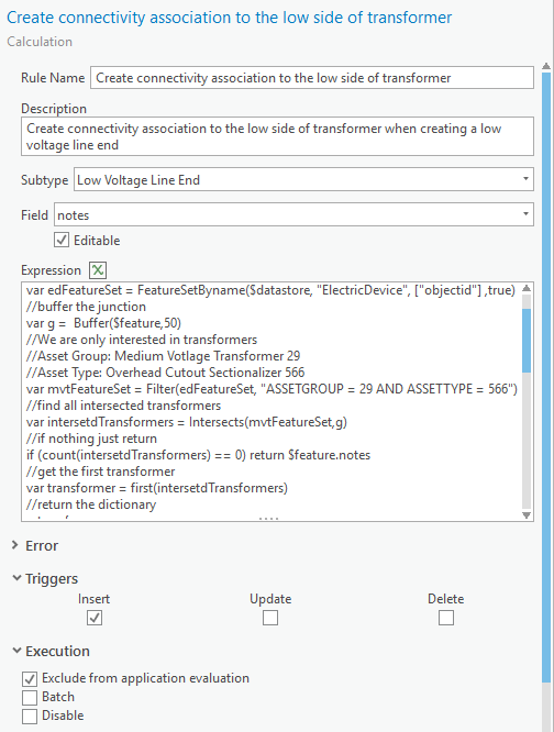 Attribute Rules connectivity associations