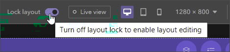 Turn off layout lock