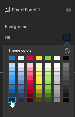 Fixed panel settings