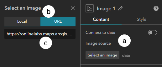 Image widget settings