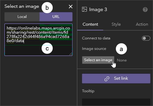 Image widget settings