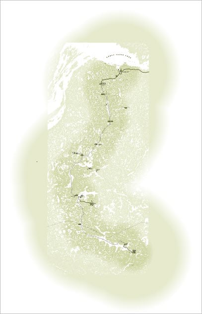 Green buffers with blurry edges