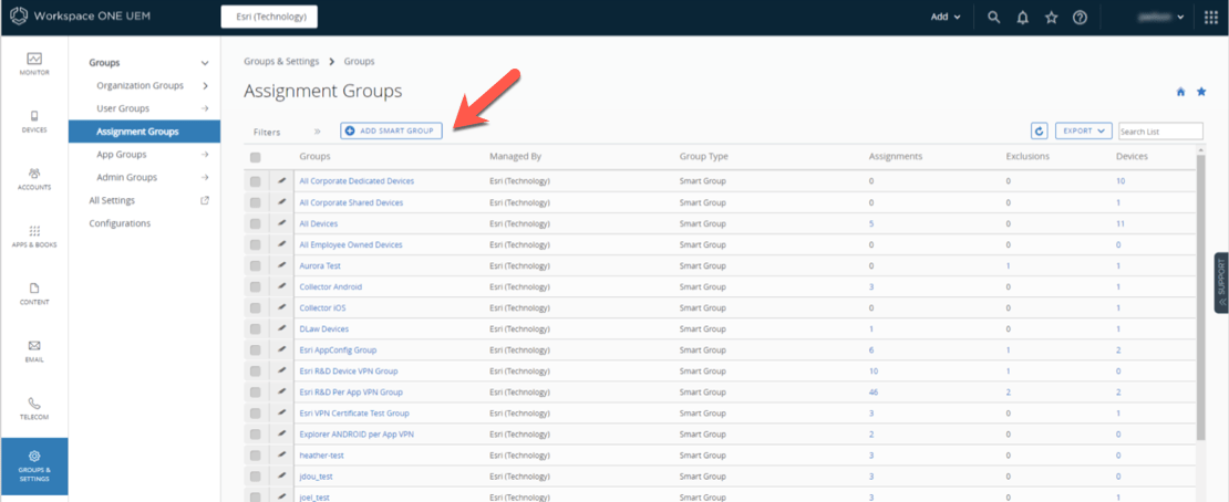 MDM 11 Add Smart Group