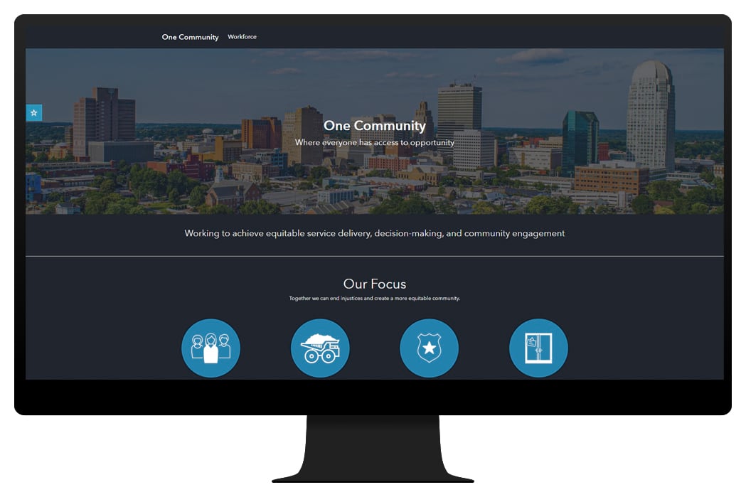 Graphic image of community website