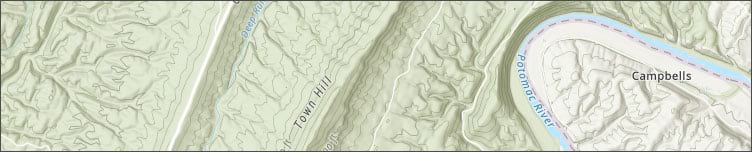 Topographic with contours