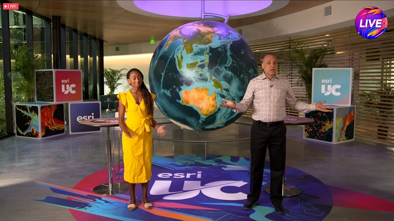 Globe appearing in the UC Central Live kickoff.