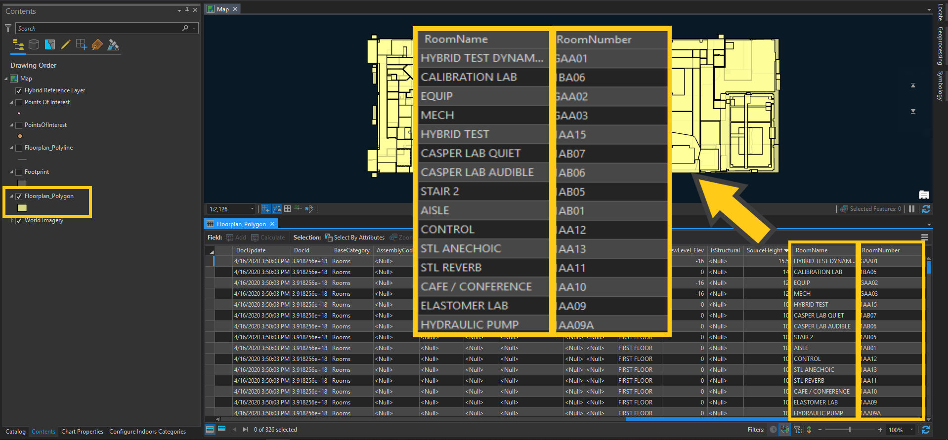 Verify RoomNames and RoomNumbers field have data
