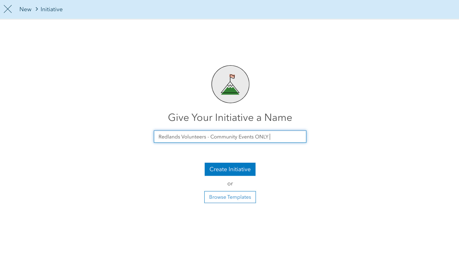 Naming a new initiative