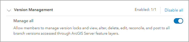 Version Management - Manage all privilege