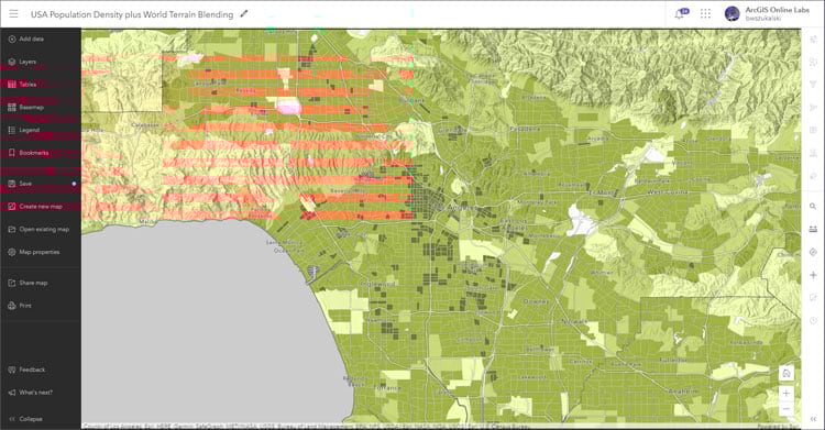 Map Viewer Beta blending