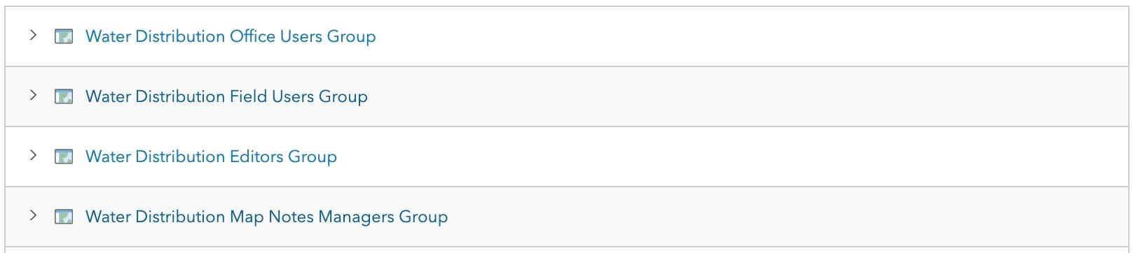 Water Distribution Data Management for ArcGIS Online Groups