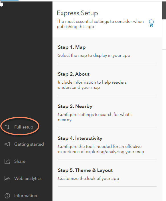 Switch to full setup