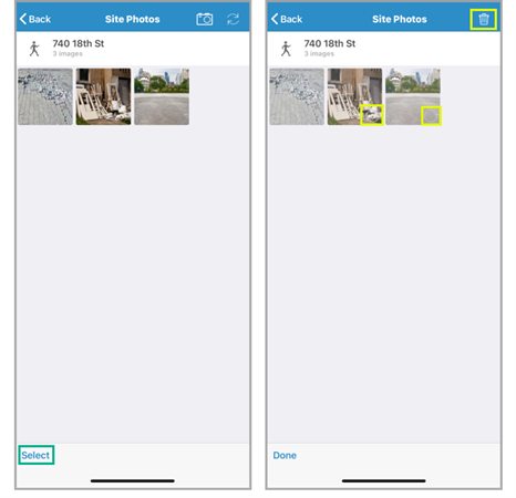 Select multiple images in the gallery