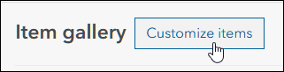 Customize items