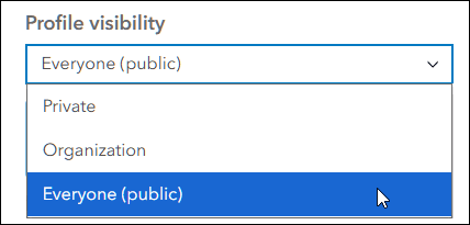 Profile visibility