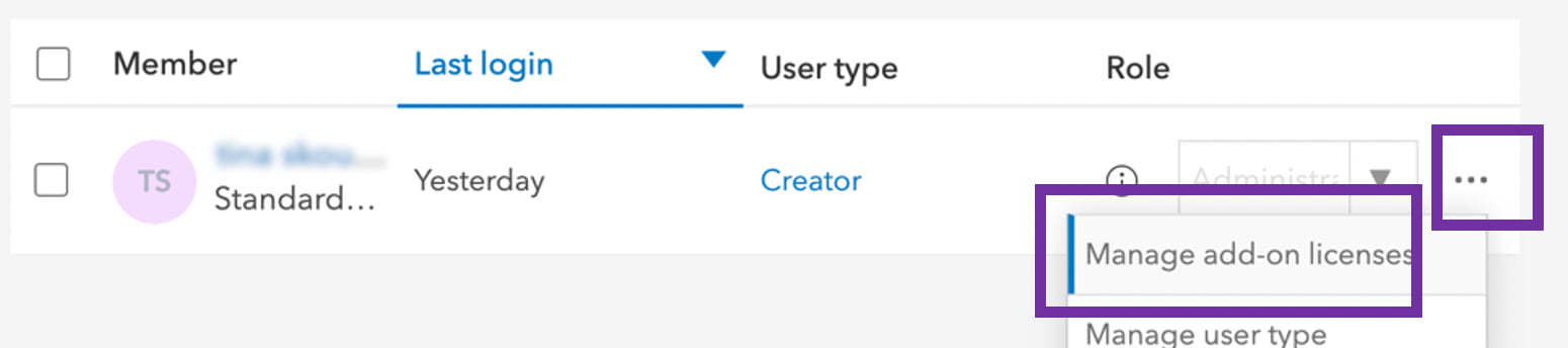 manage add-on licenses